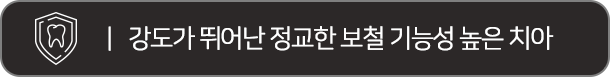 강도가 뛰어난 정교한 보철 기능성 높은 치아
